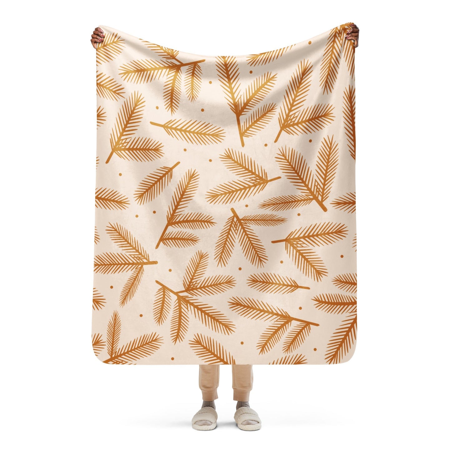 Spruce Needles 50"x60" Sherpa blanket - Bull & Node