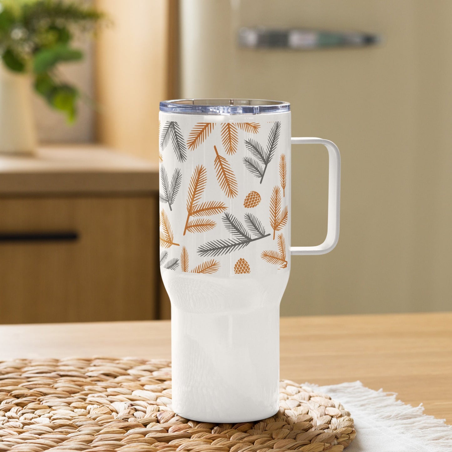 Spruce Needles Travel mug with a handle - Bull & Node