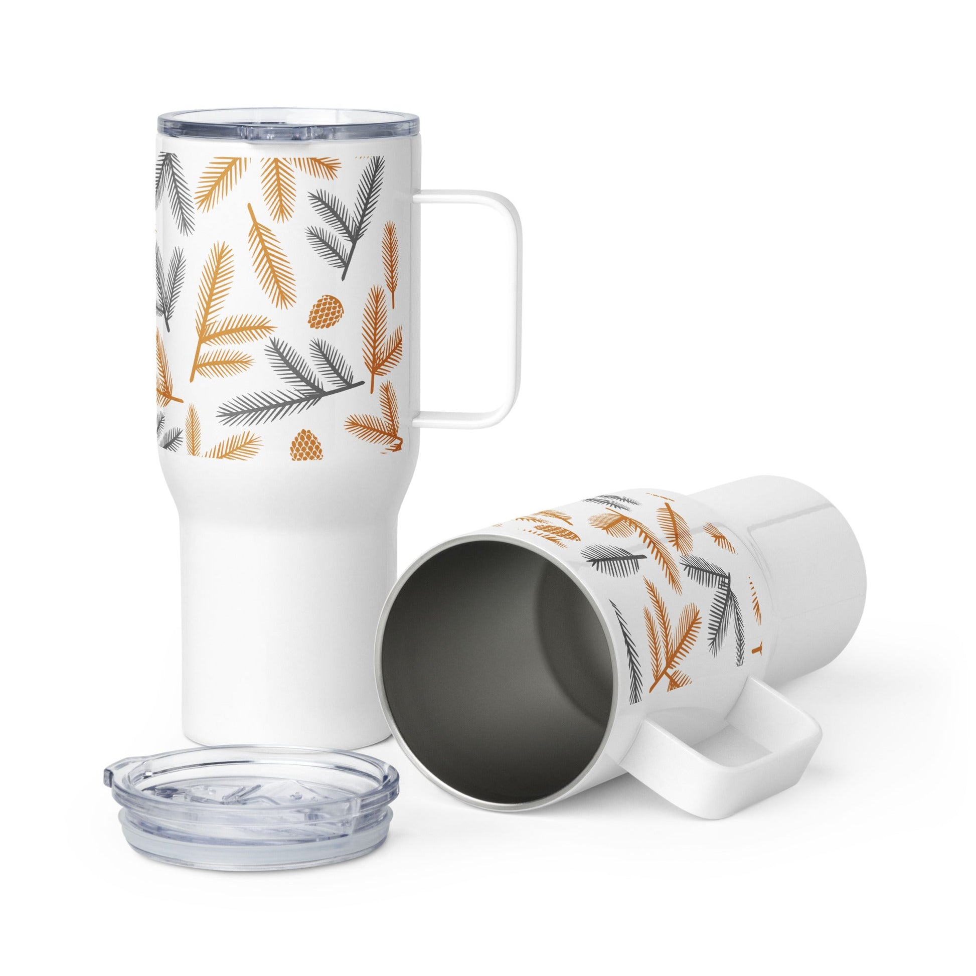 Spruce Needles Travel mug with a handle - Bull & Node