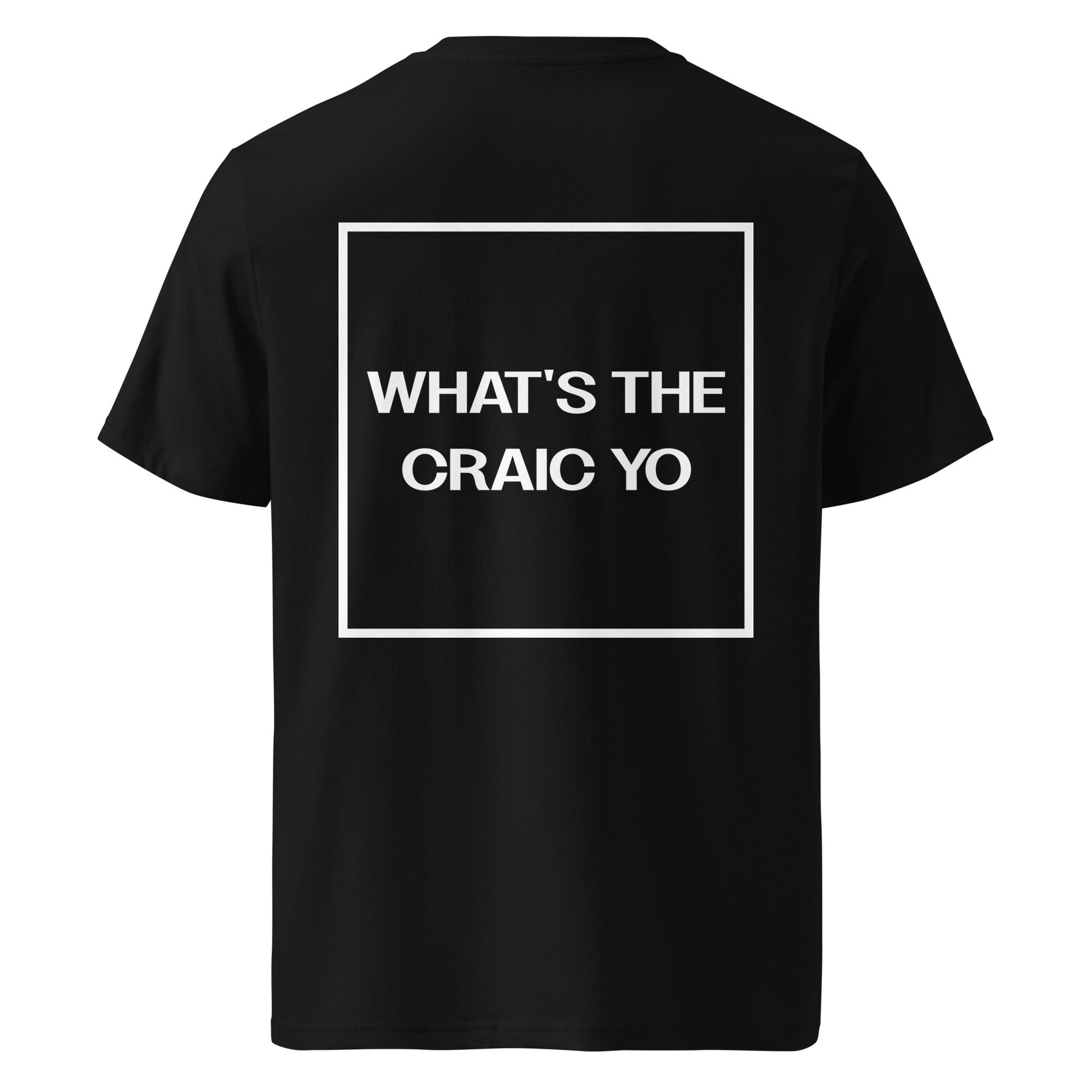 THE CRAIC (back) Unisex black organic cotton t-shirt - Bull & Node