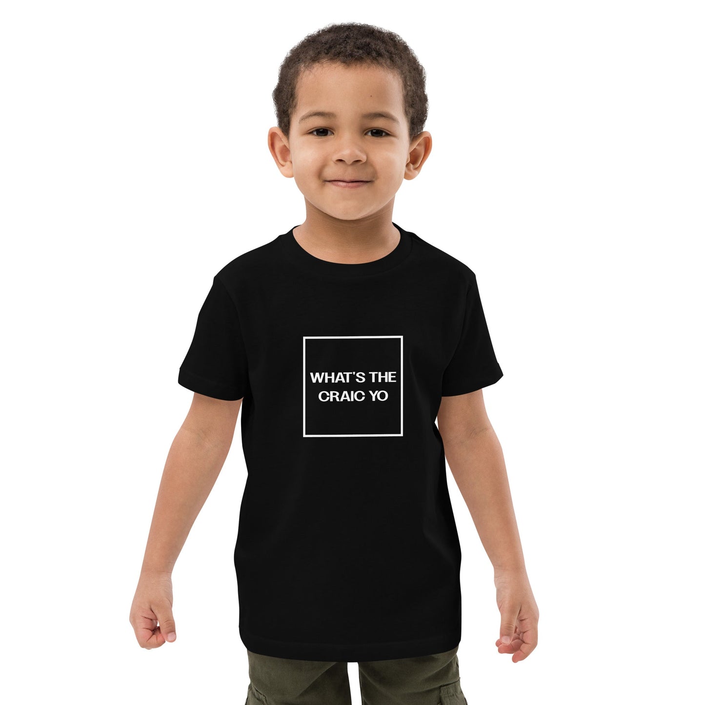 THE CRAIC black Organic cotton kids t-shirt - Bull & Node