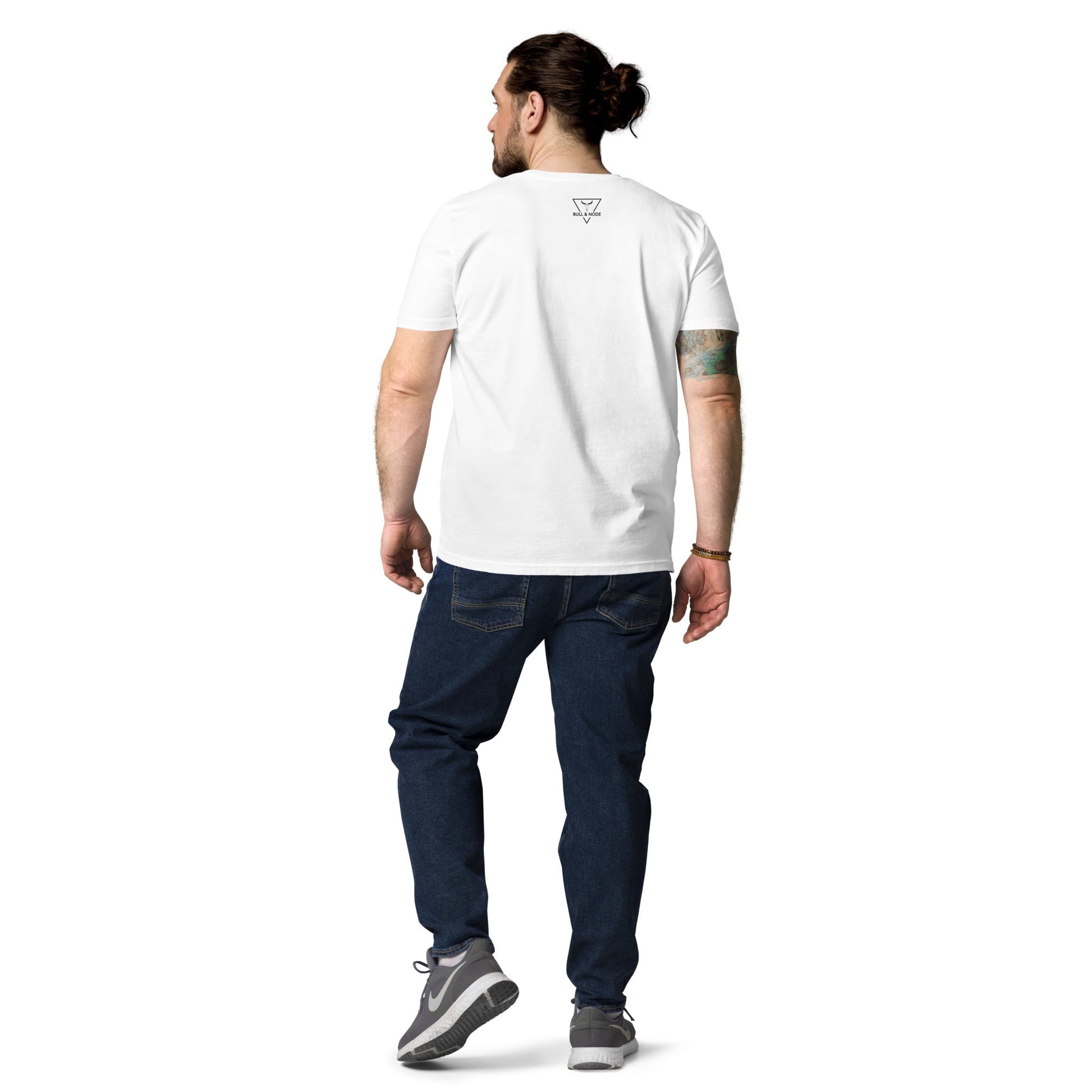 THE CRAIC (front) Unisex white organic cotton t-shirt - Bull & Node