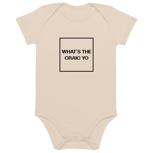 THE CRAIC natural Organic cotton baby bodysuit - Bull & Node