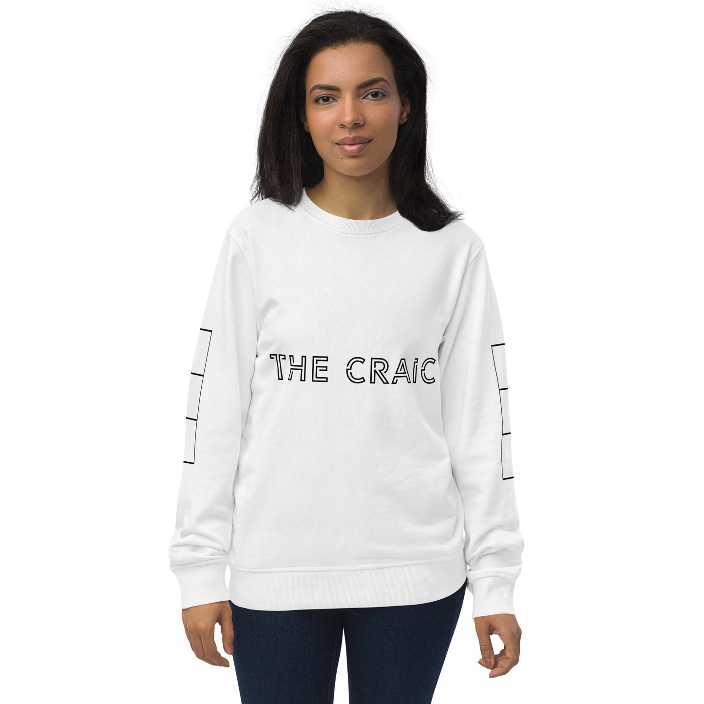 THE CRAIC Unisex white organic sweatshirt - Bull & Node