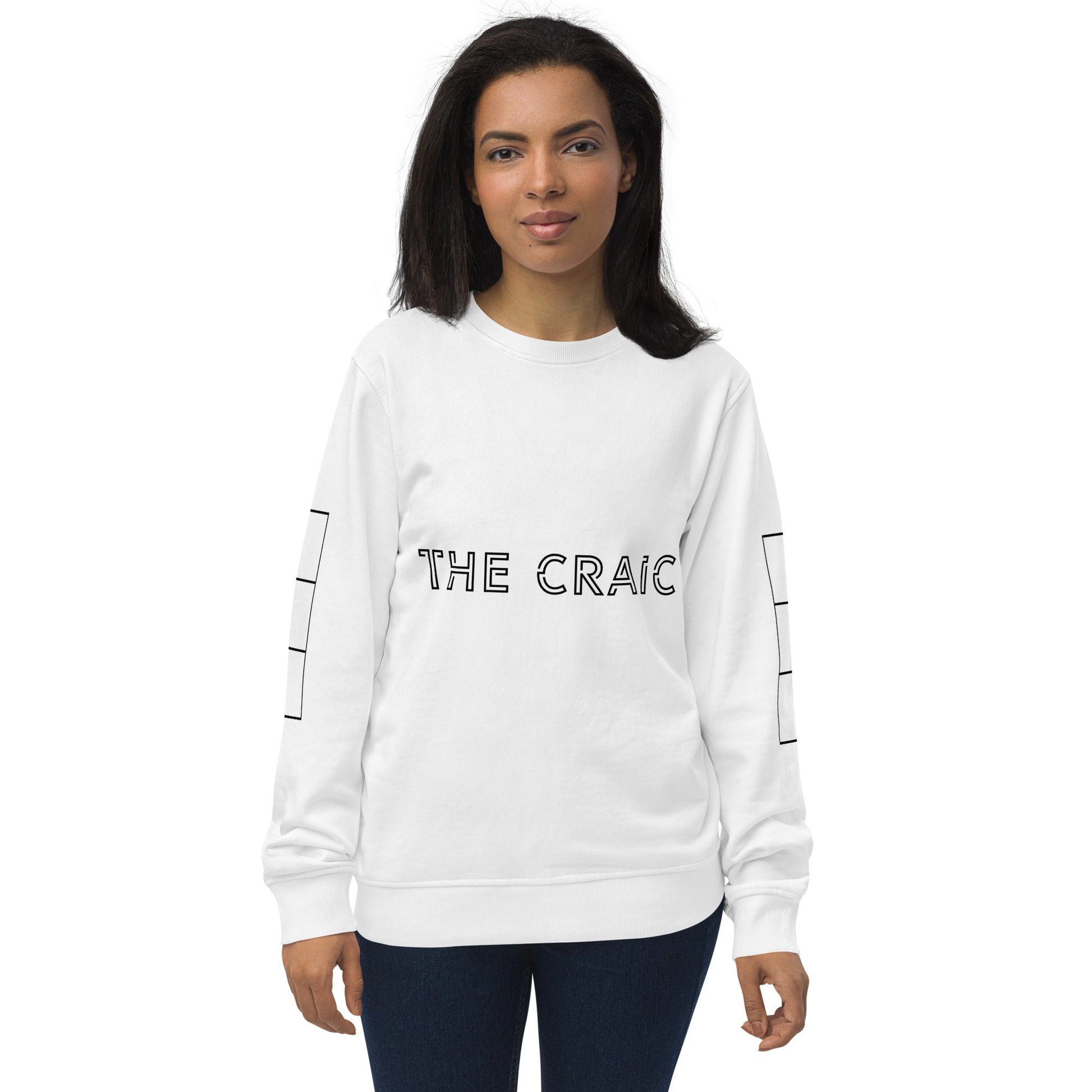 THE CRAIC Unisex white organic sweatshirt - Bull & Node