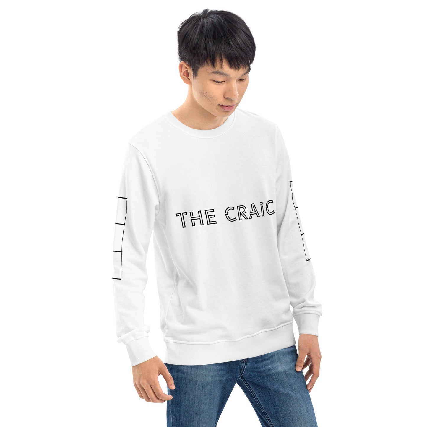 THE CRAIC Unisex white organic sweatshirt - Bull & Node