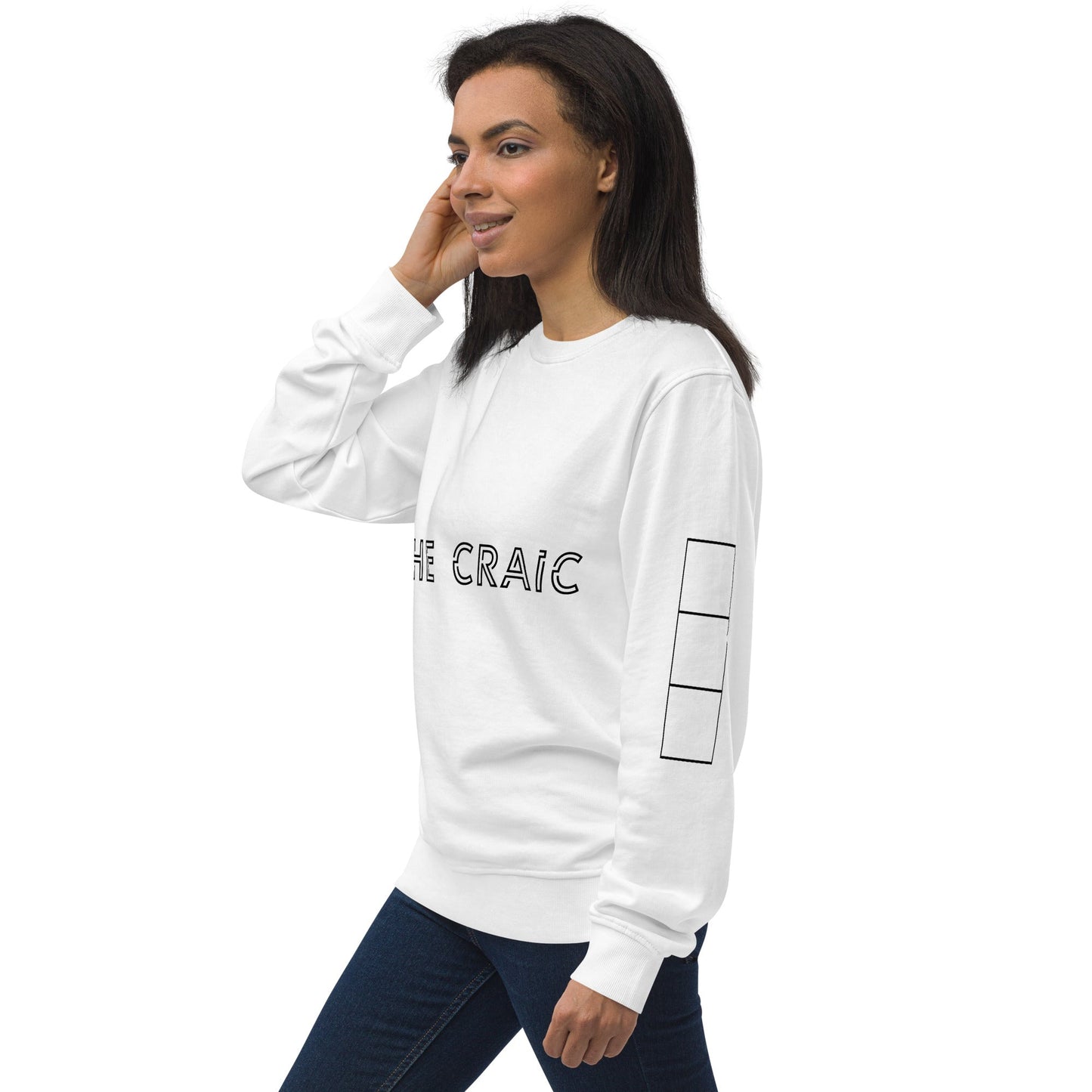 THE CRAIC Unisex white organic sweatshirt - Bull & Node