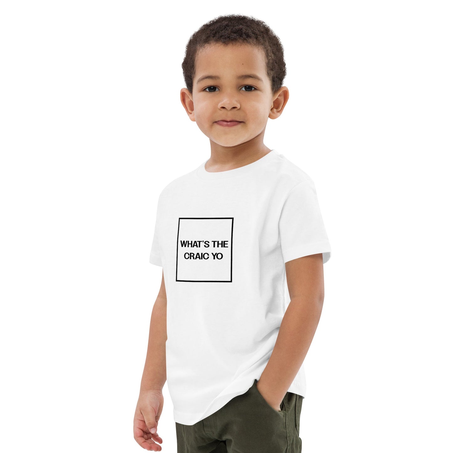 THE CRAIC white Organic cotton kids t-shirt - Bull & Node