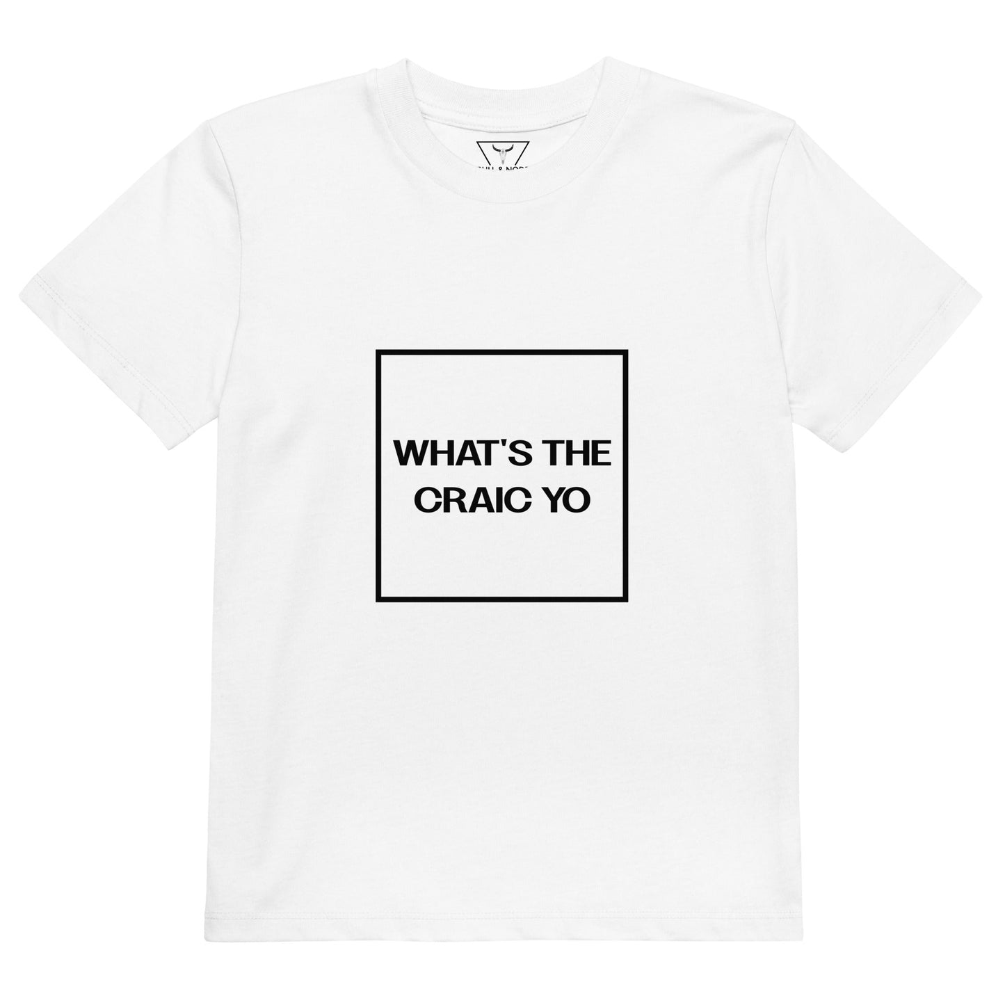 THE CRAIC white Organic cotton kids t-shirt - Bull & Node