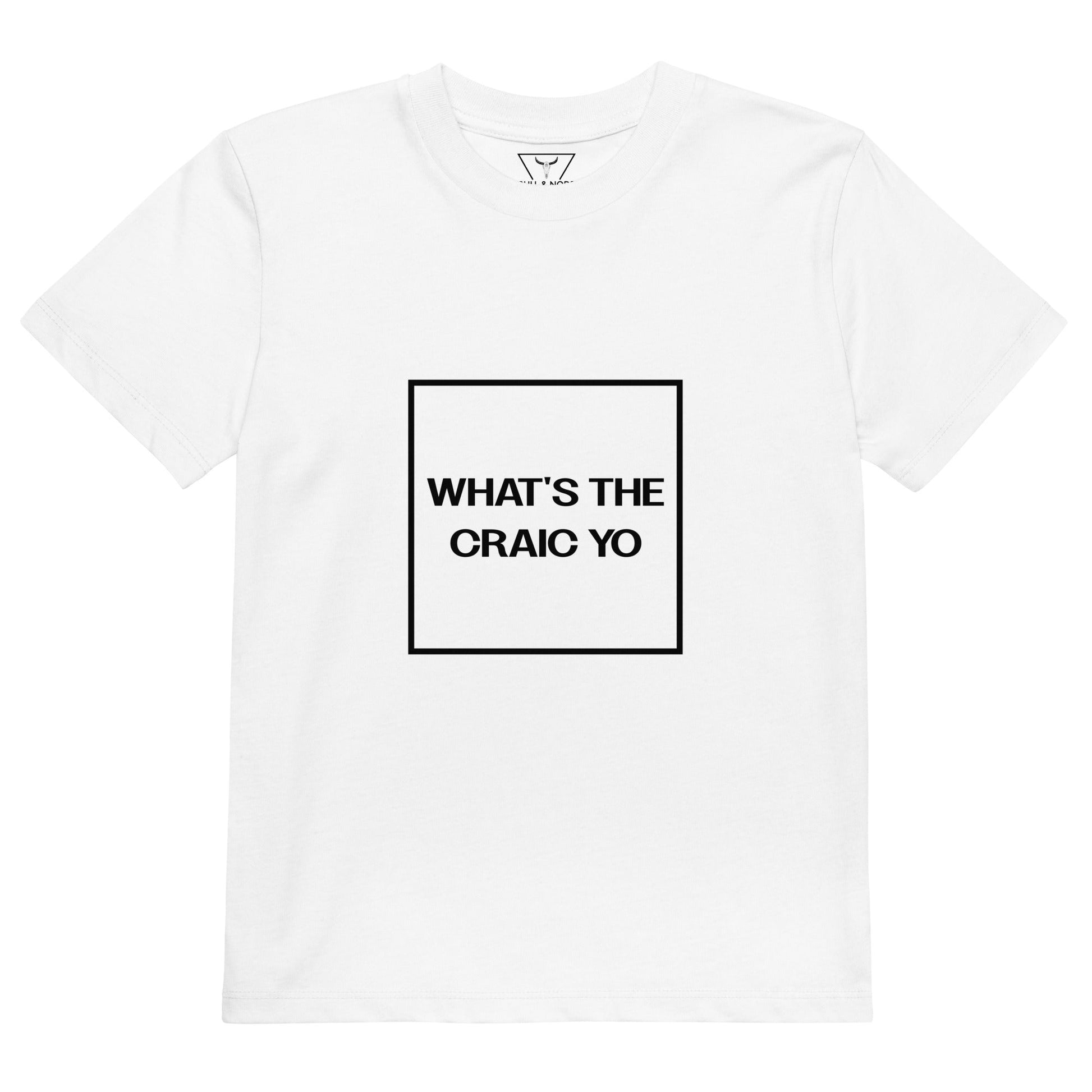 THE CRAIC white Organic cotton kids t-shirt - Bull & Node