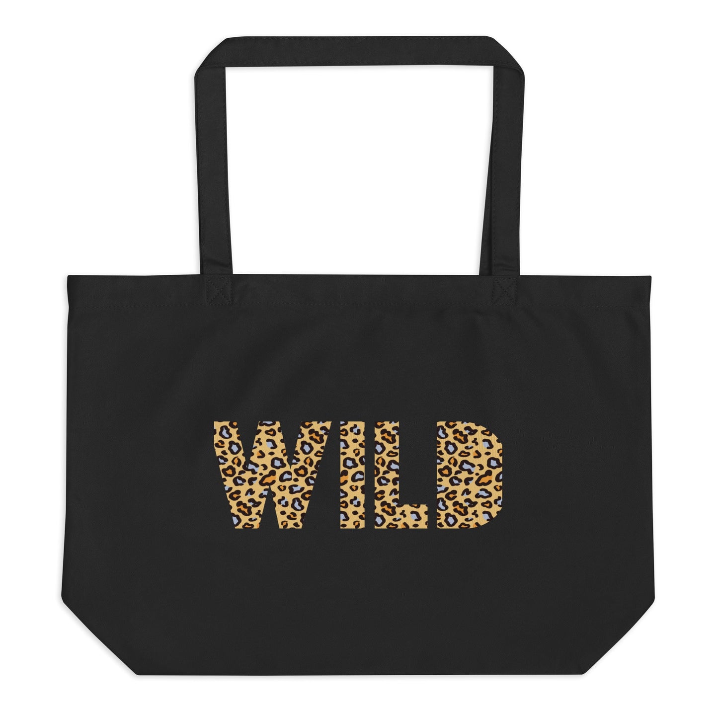 WILD black large organic tote bag - Bull & Node