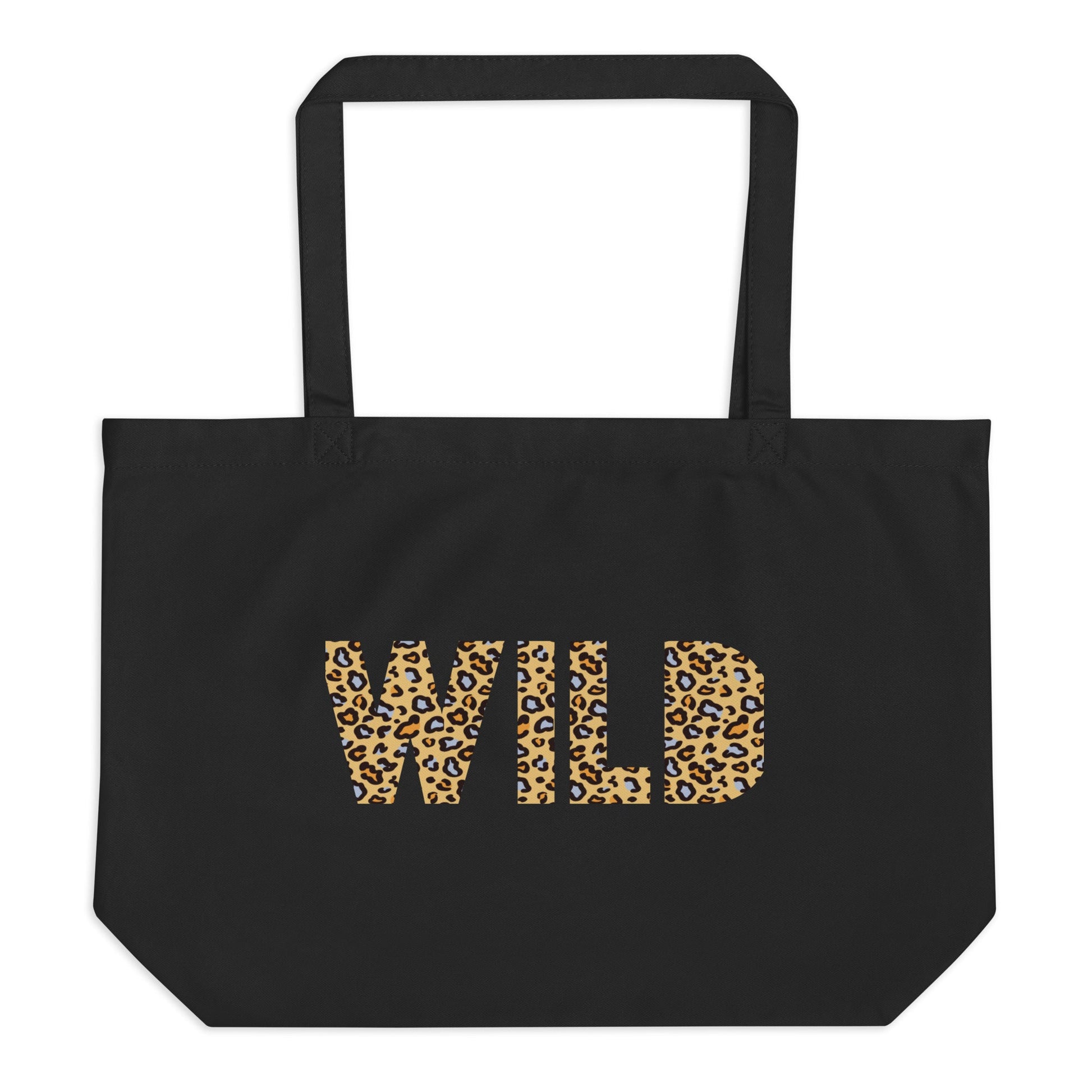 WILD black large organic tote bag - Bull & Node