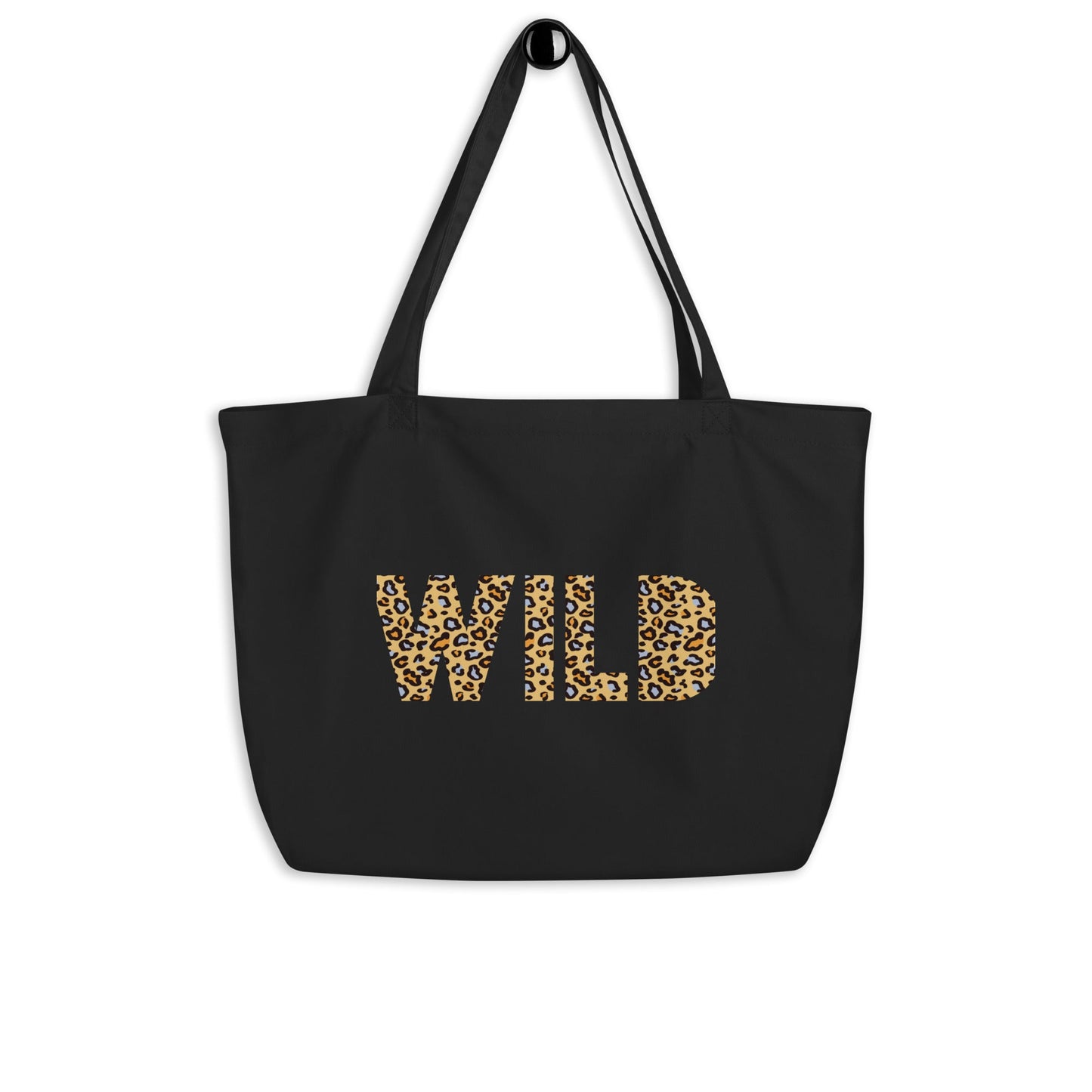 WILD black large organic tote bag - Bull & Node