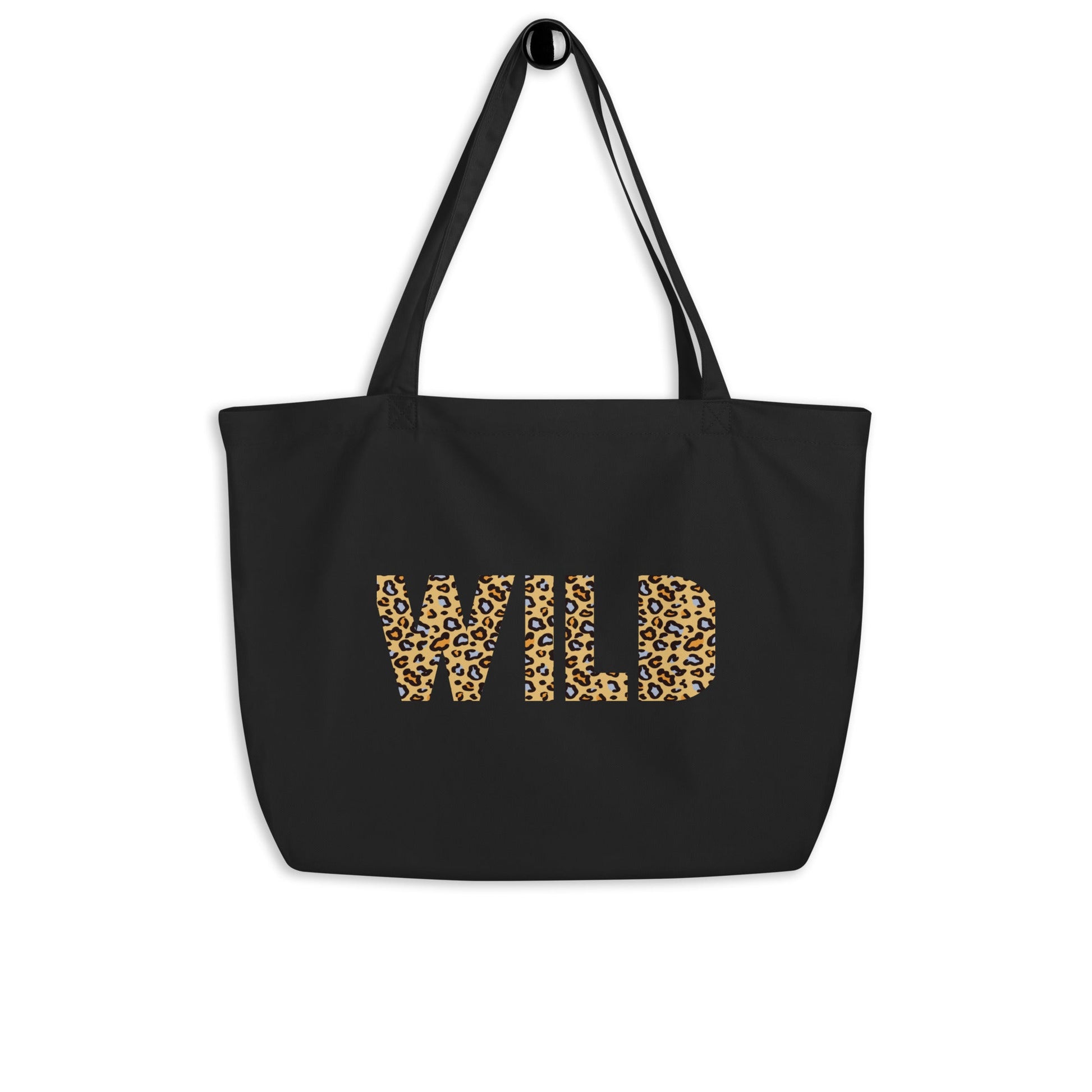 WILD black large organic tote bag - Bull & Node