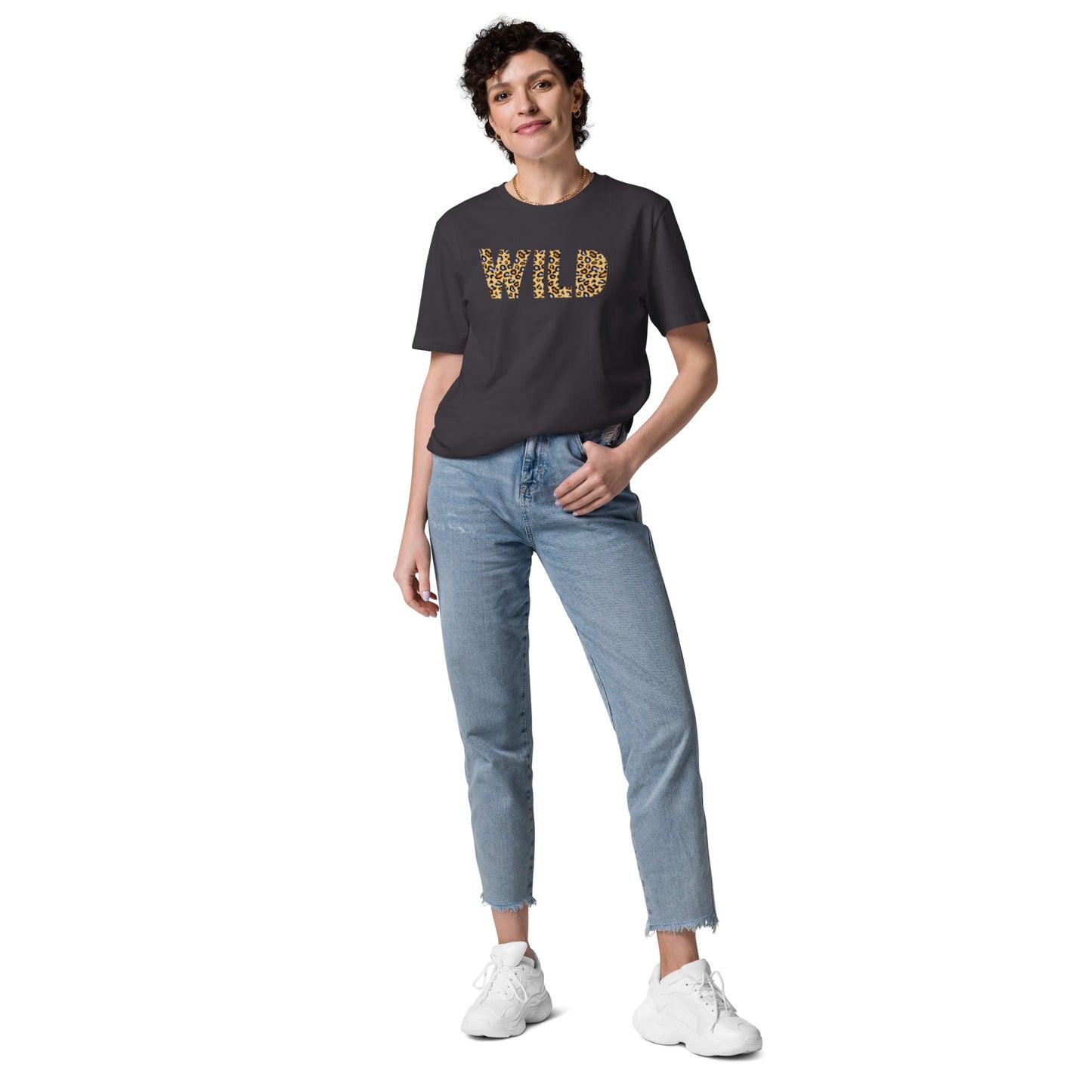 WILD Women's anthracite organic cotton t-shirt - Bull & Node