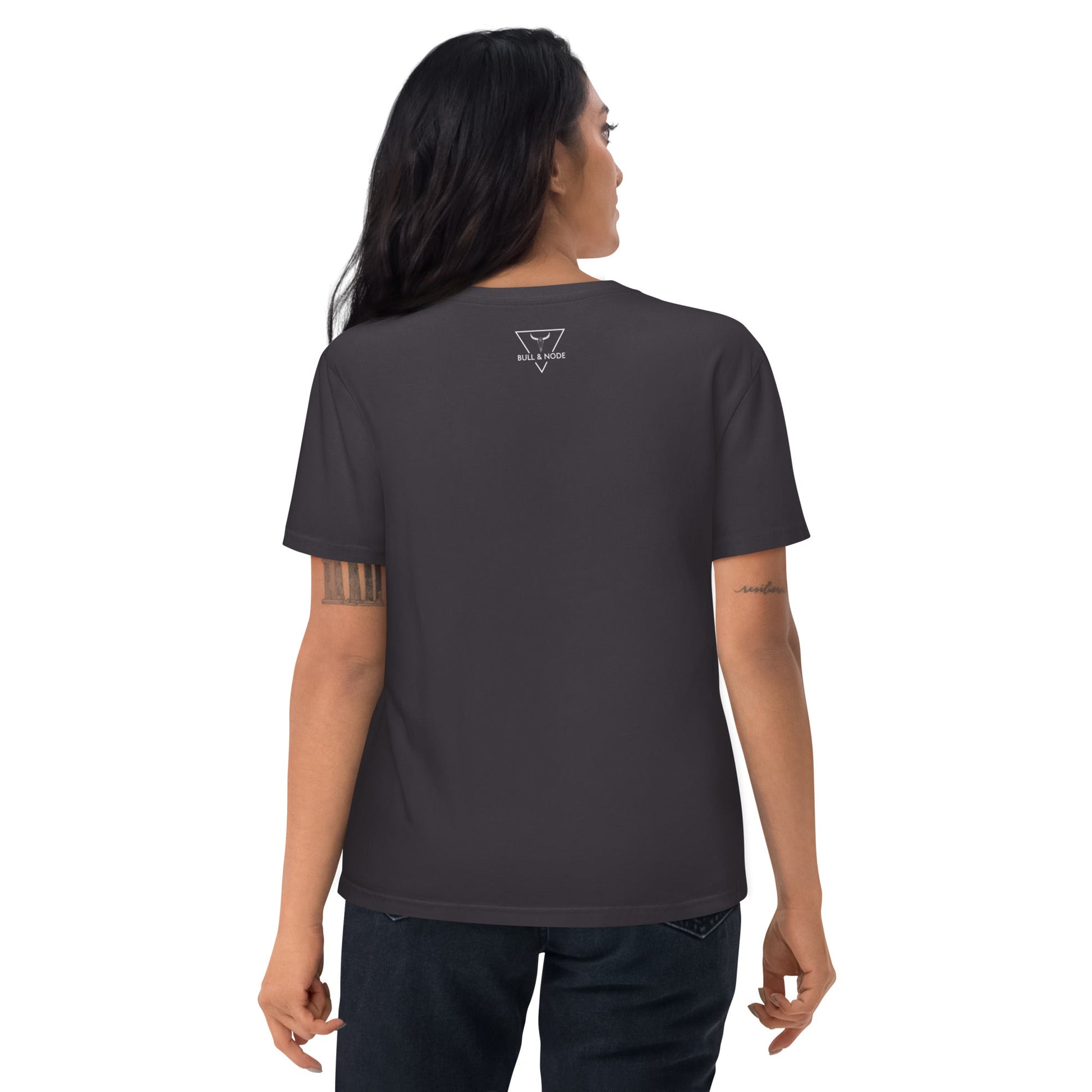 WILD Women's anthracite organic cotton t-shirt - Bull & Node