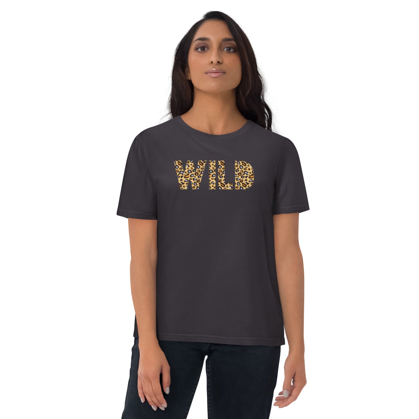 WILD Women's anthracite organic cotton t-shirt - Bull & Node