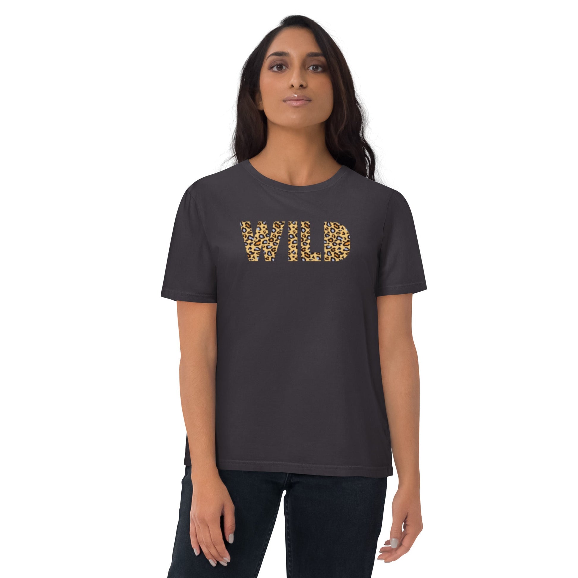 WILD Women's anthracite organic cotton t-shirt - Bull & Node