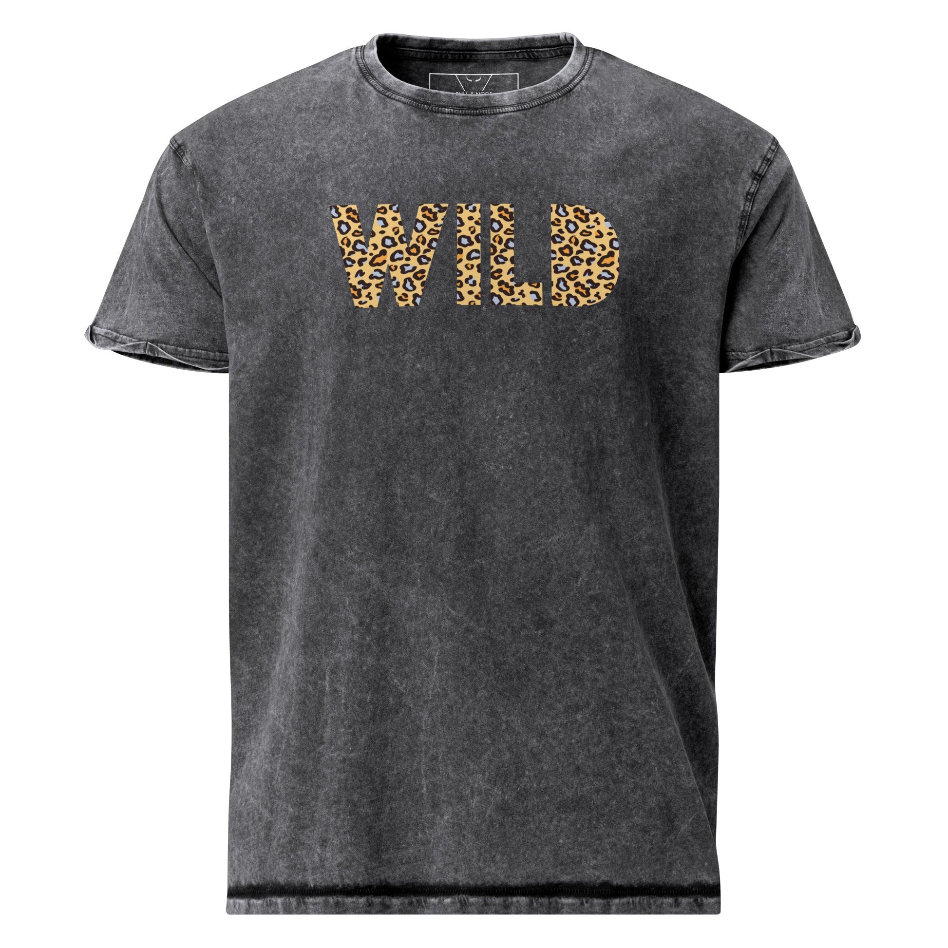 WILD Women's black denim T-Shirt - Bull & Node