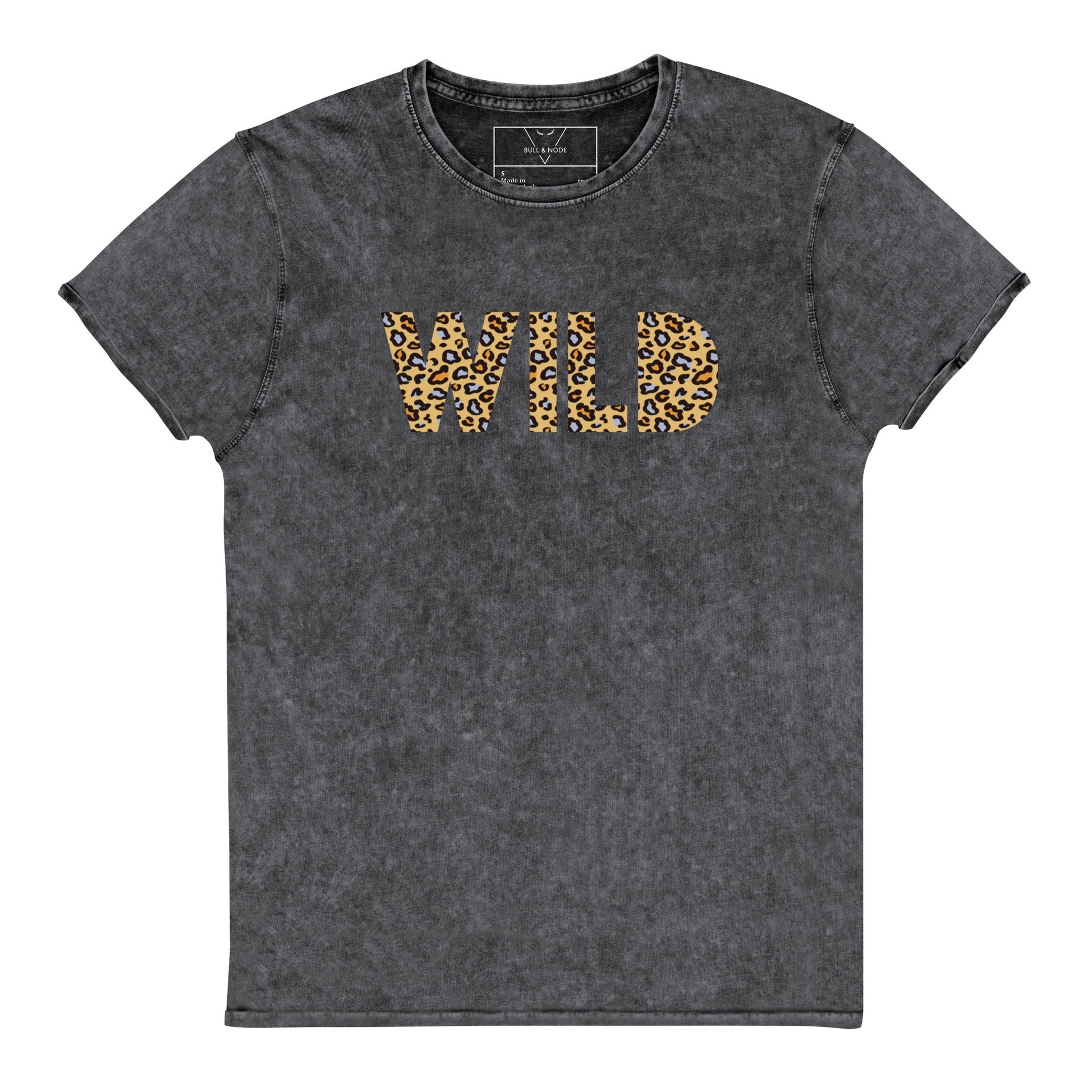 WILD Women's black denim T-Shirt - Bull & Node