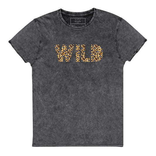 WILD Women's black denim T-Shirt - Bull & Node
