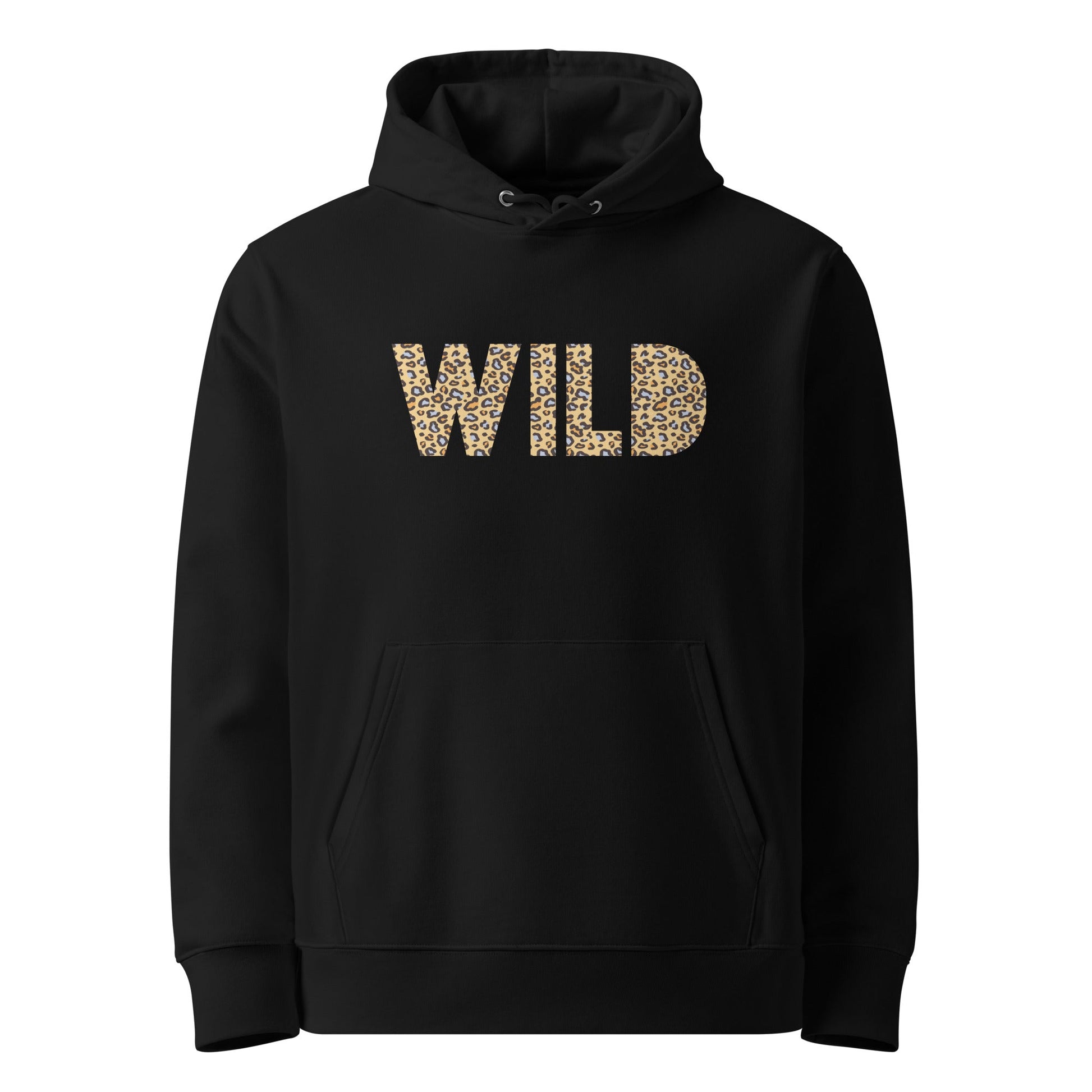 WILD Women's black essential eco hoodie - Bull & Node