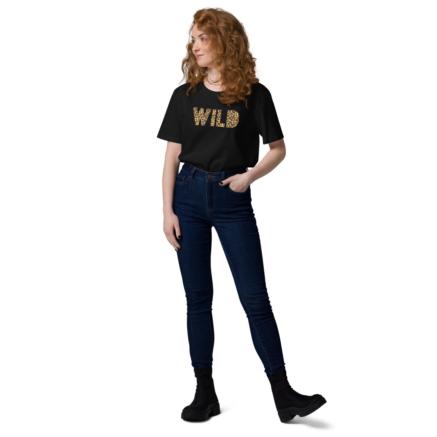 WILD Women's black organic cotton t-shirt - Bull & Node
