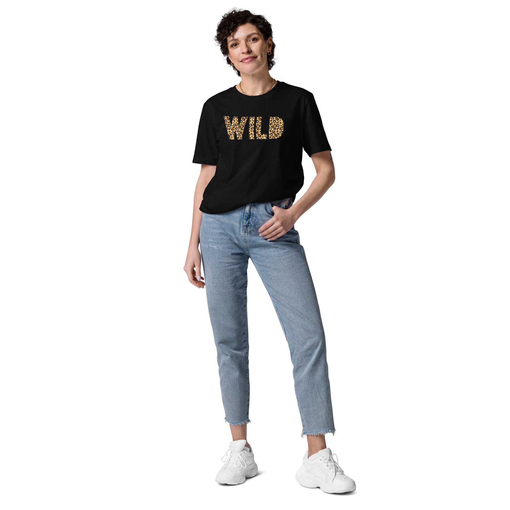 WILD Women's black organic cotton t-shirt - Bull & Node