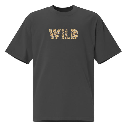 WILD Women's black oversized faded t-shirt - Bull & Node