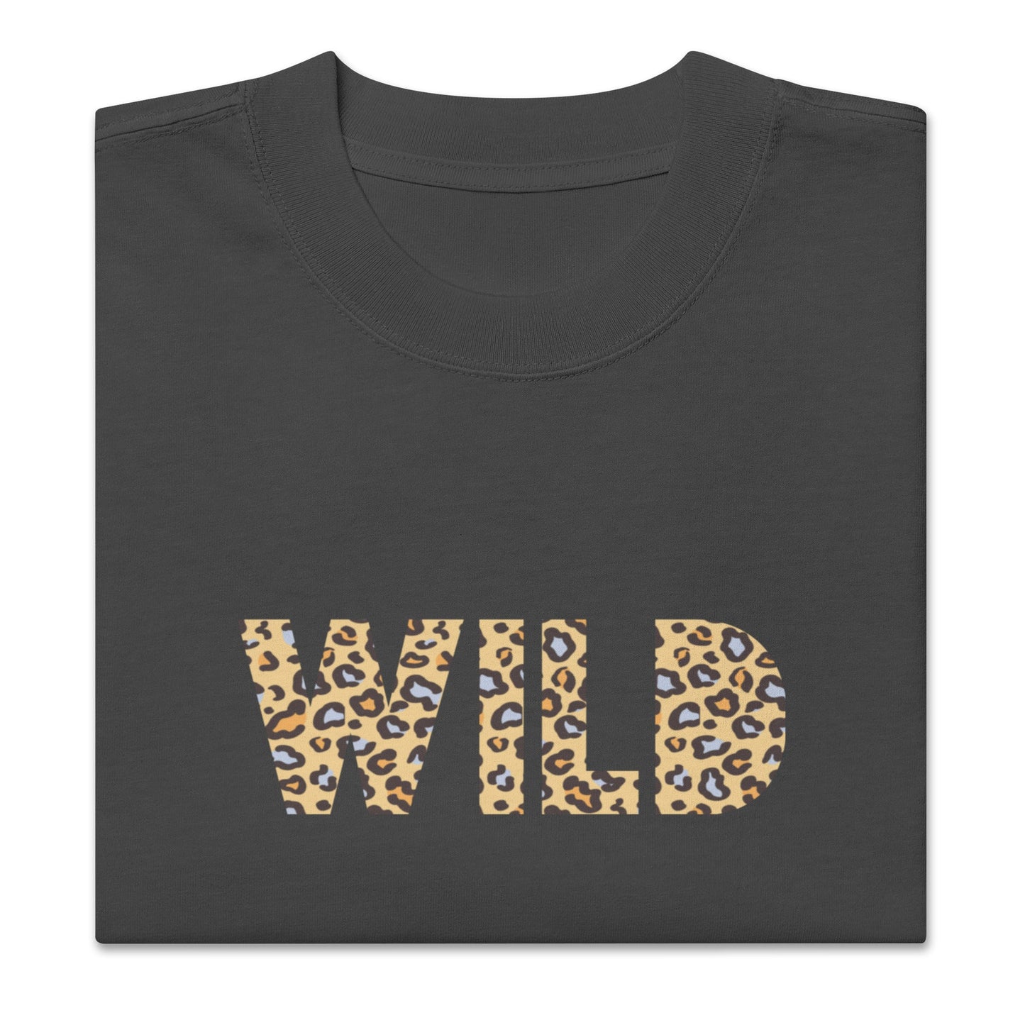 WILD Women's black oversized faded t-shirt - Bull & Node