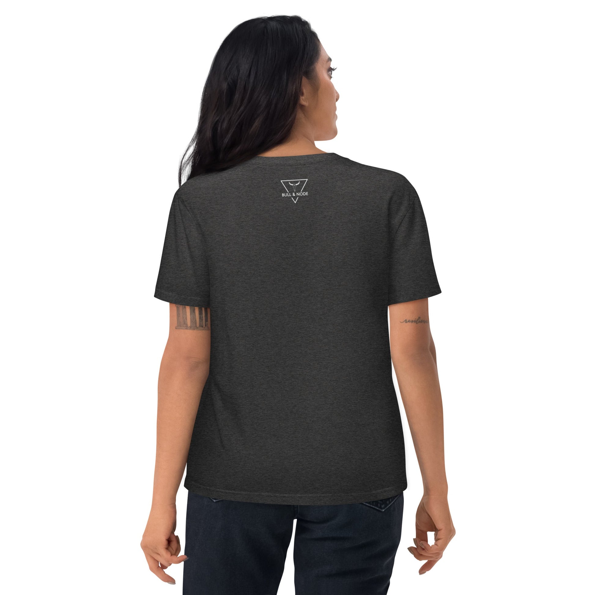 WILD Women's dark heather grey organic cotton t-shirt - Bull & Node