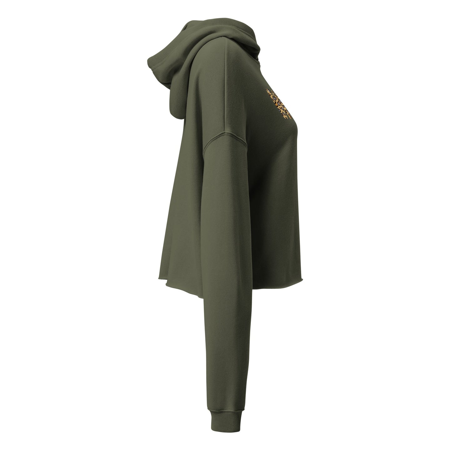 WILD Women's military green Crop Hoodie - Bull & Node