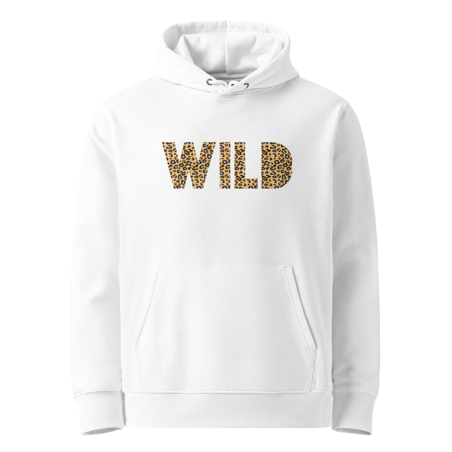 WILD Women's white essential eco hoodie - Bull & Node