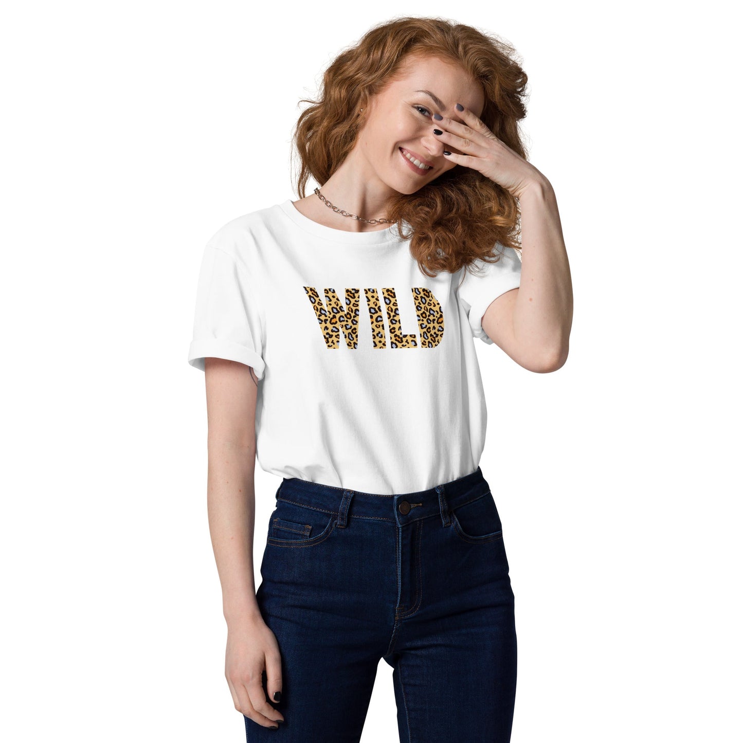 WILD Women's white organic cotton t-shirt - Bull & Node