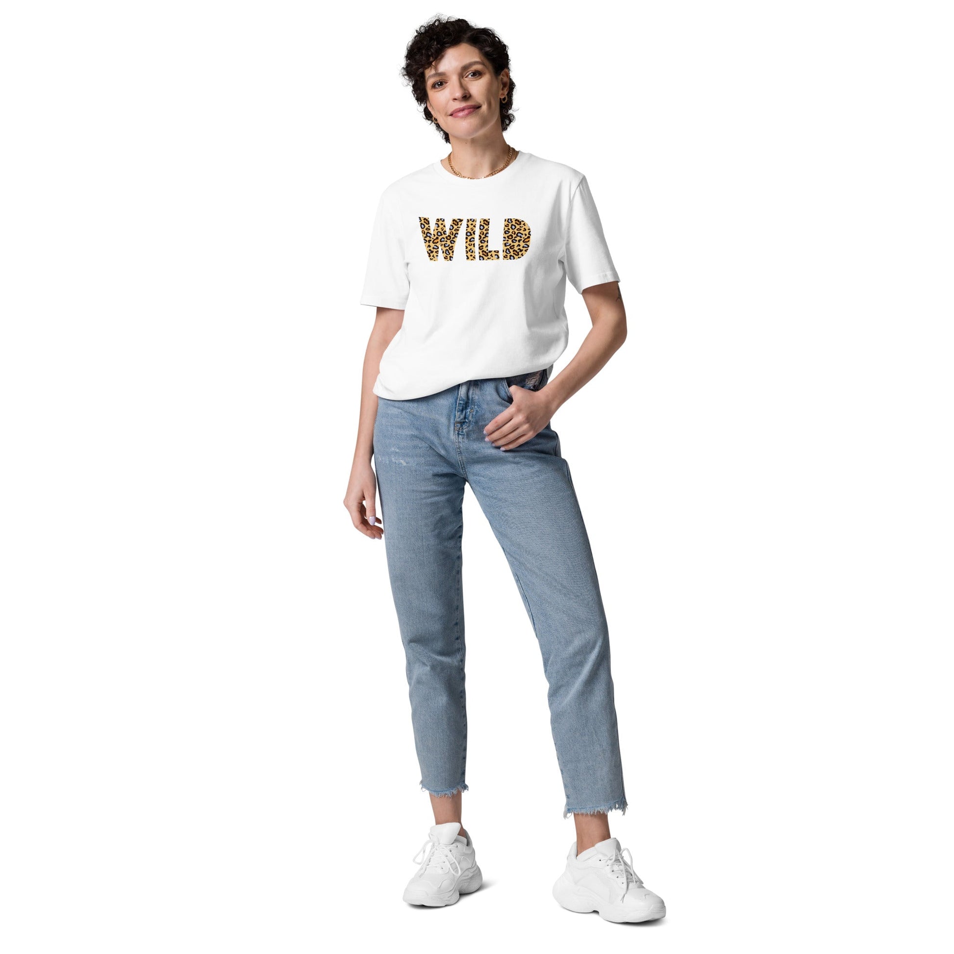 WILD Women's white organic cotton t-shirt - Bull & Node